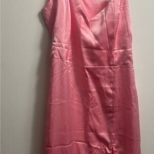SHEIN Pink Satin Dress